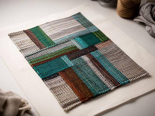 Beginner photographer documenting a textile artwork on a neutral backdrop with soft studio light